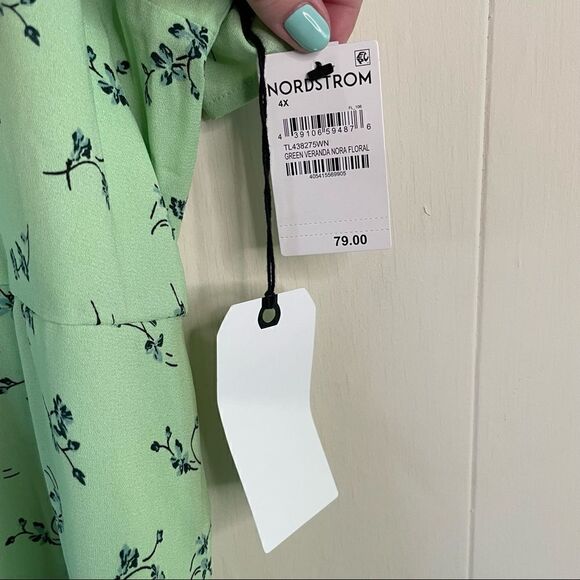 NWT - Leith Green Veranda Noral Floral Maxi Dress - Picture 9 of 9